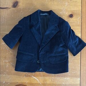 Nautica Blue Velvet Blazer Formal Wear 0/3 months